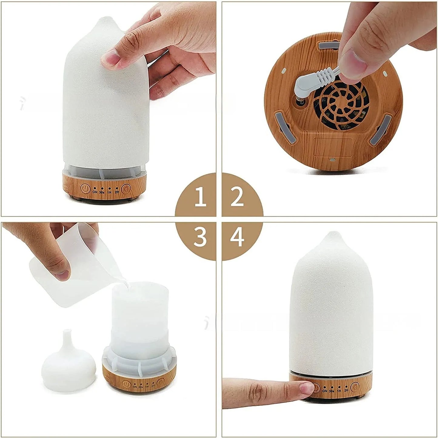 Wood Grain Ceramic Aroma Diffuser