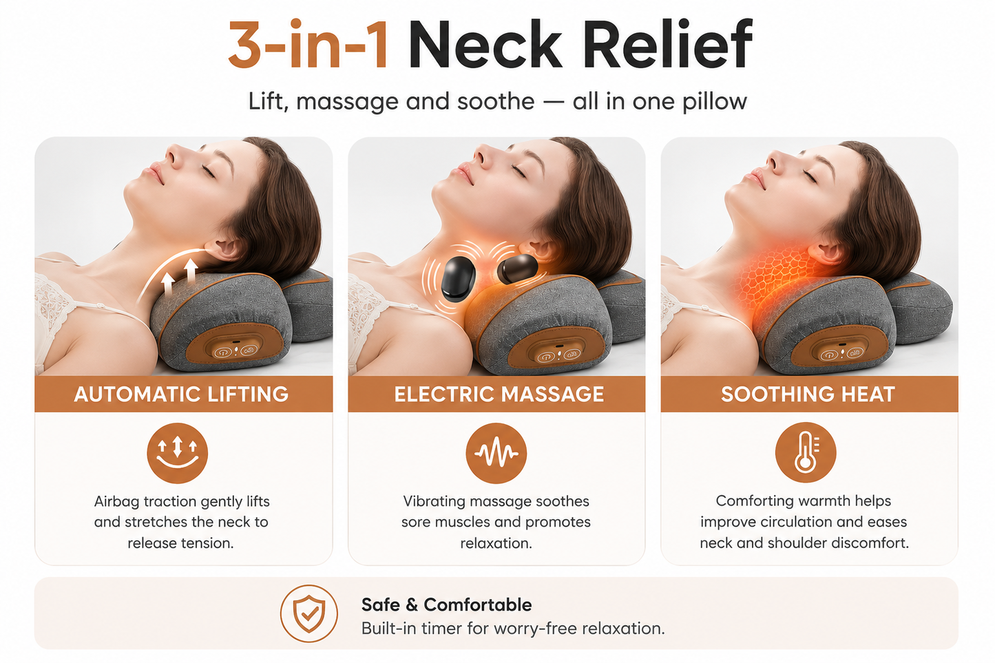Heated Neck Massage Pillow